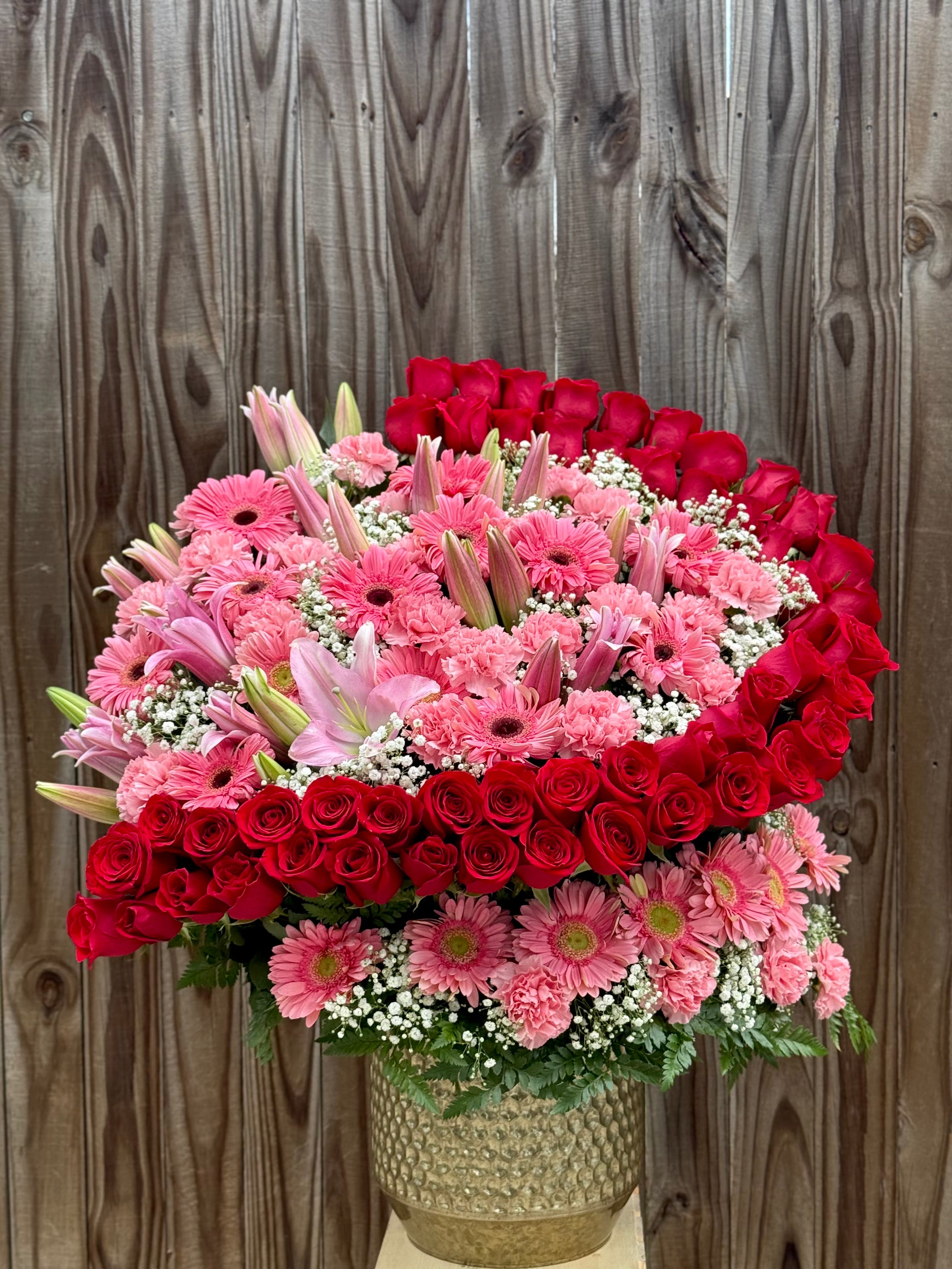 Arreglo de media luna 🌸🌹