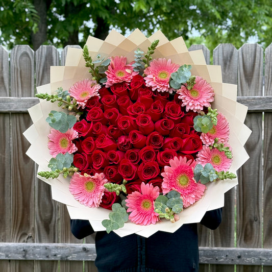 50 rosas+gerberas🌹🌸