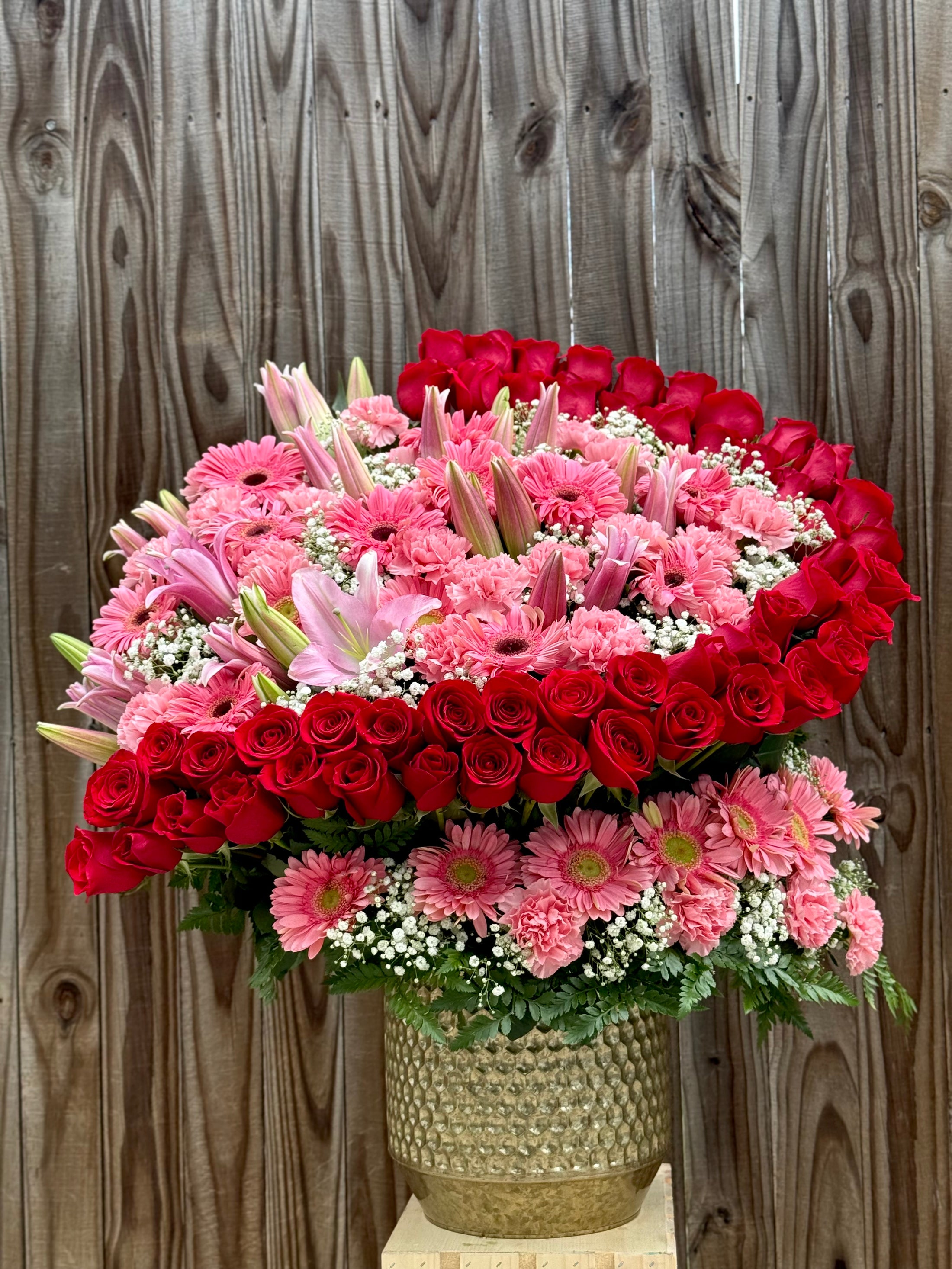 Arreglo de media luna 🌸🌹