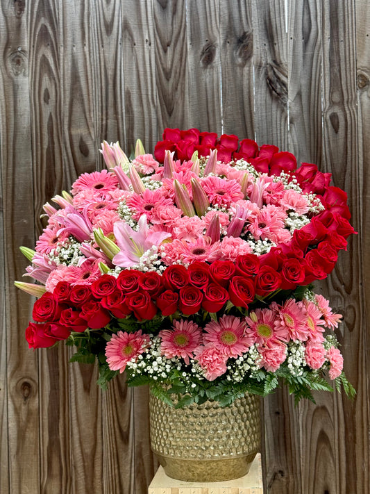 Arreglo de media luna 🌸🌹