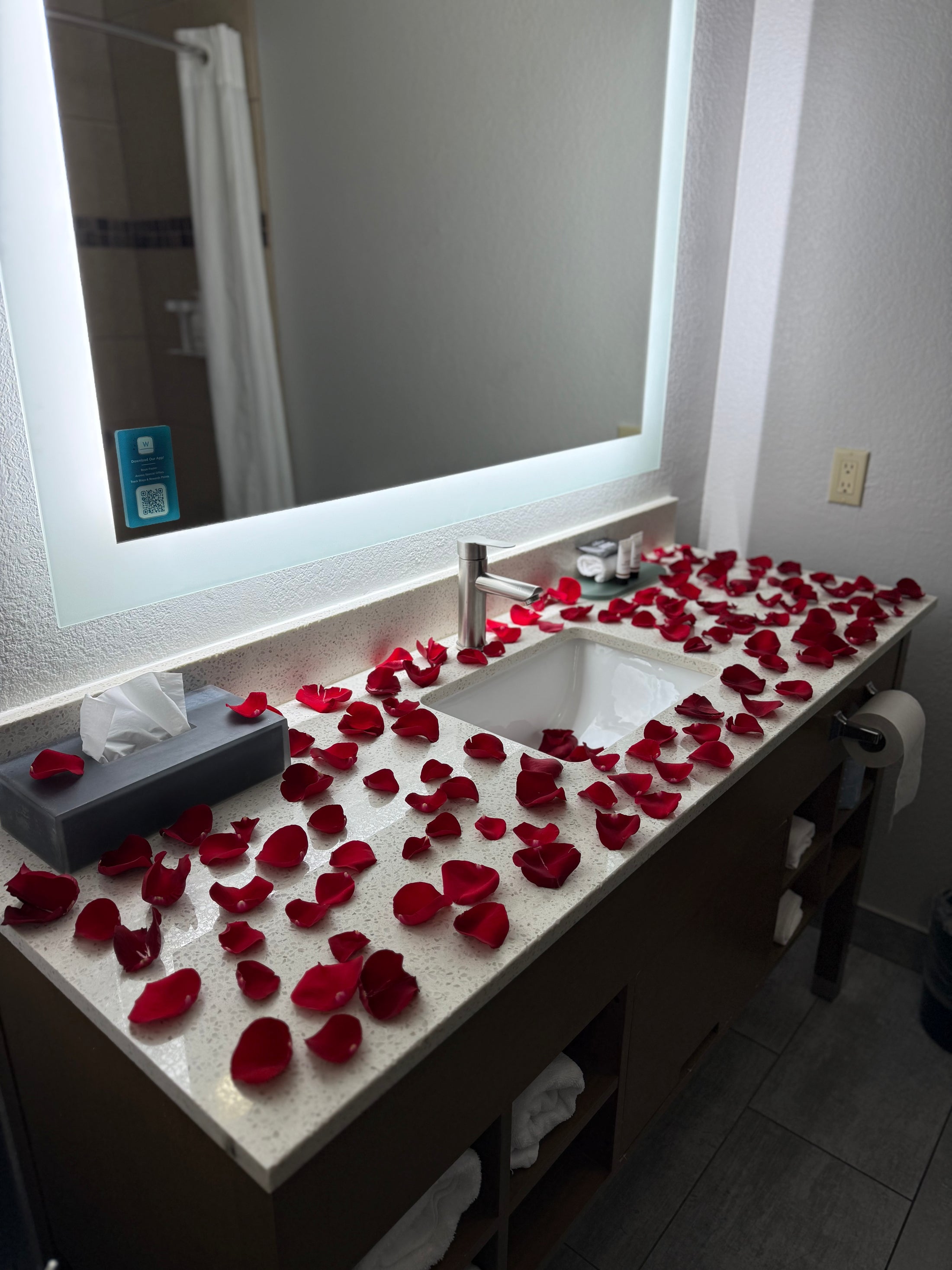 Decoración de cuarto 200 rosas 🌹 +globos🎈+velas🕯️+letrero personalizado