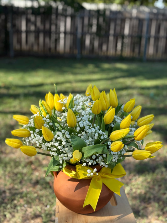 Ollita de tulipanes